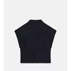Zara Black Ribbed Sweater